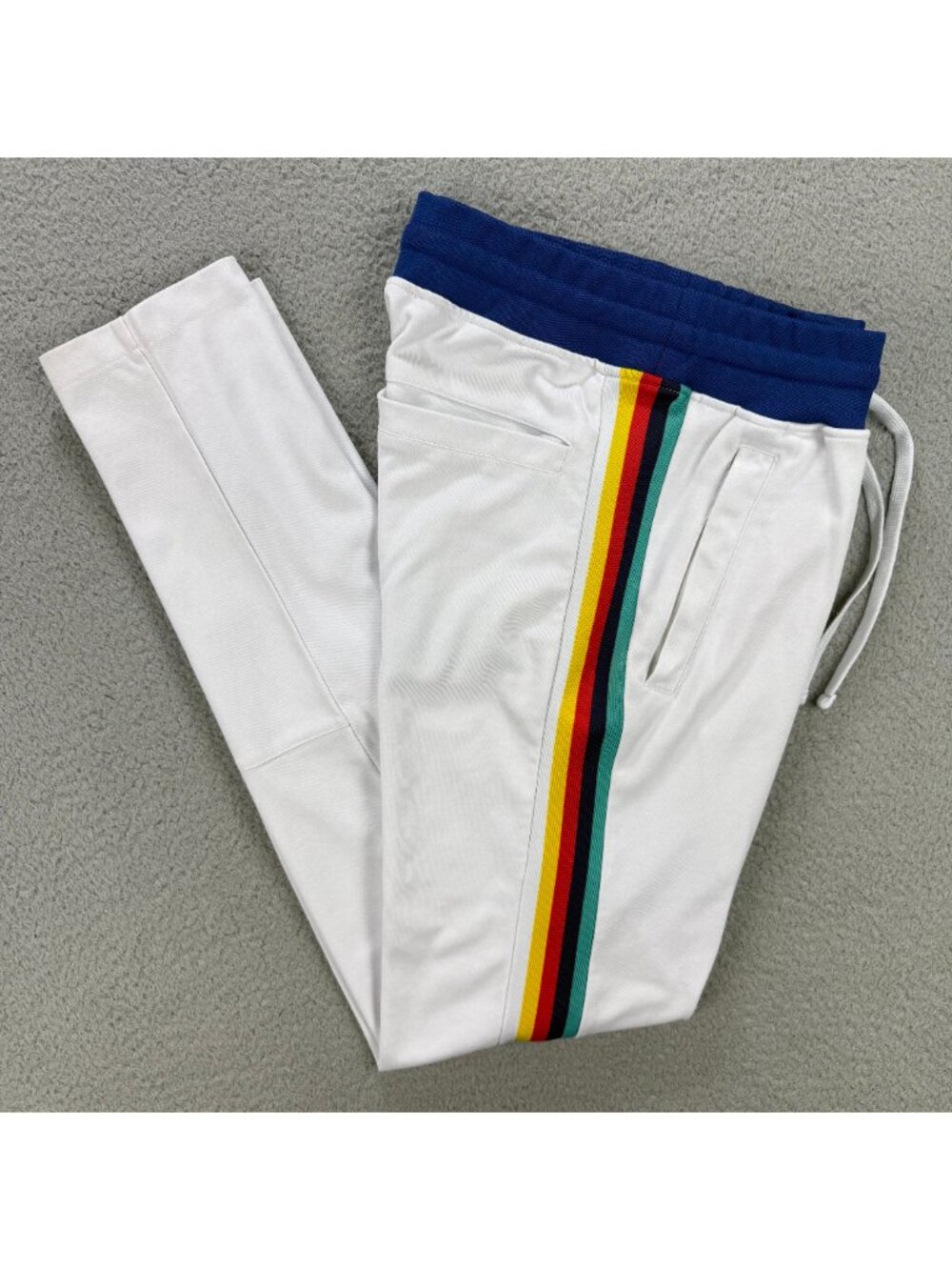 Billionaire Boys Club Pants Mens Medium M White Side Stripe Track Ankle Zip BBC